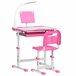 Escritorio Infantil MDF, Acero HOMCOM 70x50 Rosa