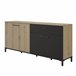 Aparador 4 puertas 1 cajón L180 cm - TRUST Marron