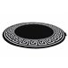 Alfombra HAMPTON Grecos círculo 200x200 Negro
