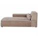 Beliani Chaise longue derecho Poliéster HELLNAR Marron Claro