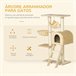 Árbol Rascador para Gatos Aglomerado de Madera, Felpa, Sisal Árbol Rascador para Gatos Aglomerado de Madera, Felpa, Sisal Beige