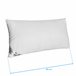 Almohada Brillantina Moshy Algodón y Poliéster 80x35 Blanco