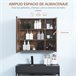 Armario con Espejo MDF, Vidrio kleankin, hogar - baño Armario con Espejo MDF, Vidrio kleankin, hogar - baño Marron