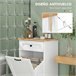 Armario de Baño MDF HOMCOM, hogar - baño Blanco