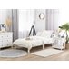 Beliani Cama con somier Madera de pino FLORAC Blanco
