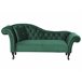 Beliani Chaise longue izquierdo Terciopelo LATTES Verde Oscuro