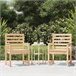 2 Sillas de jardín de madera maciza abeto Douglas Blanco