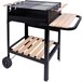 Barbacoa carbón portátil madera doble parrilla Aktive Negro