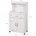 Aparador con 2 Puertas y 1 cajón para microondas FSB12-W SoBuy Blanco