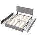 Cama, 4 cajones, cama doble, cama para adolescentes 164x209 Cama, 4 cajones, cama doble, cama para adolescentes 164x209 Gris