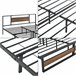 Cama doble Villach con somier - acero 184x209 Negro