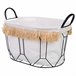 Cesto de metal y tela Cesto de metal y tela Blanco