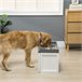 Comedero para Perros MDF, Acero Inoxidable PawHut Blanco