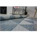 Alfombra de cuerda sisal LOFT 21132 Triángulos 140x200 Gris Azul