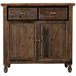 Aparador de madera, 2 puertas, 2 cajones Marron