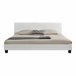 [Corium] Cama Albacete cuero sintético moderna - con colchón 169x210 Blanco