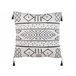 Beliani Cojín decorativo SCHEFFLERA 45x45 Blanco/ Negro