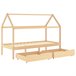 Estructura De Cama Infantil 206x97 Marron