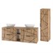 Conjunto de muebles con doble lavabo 2 compartimientos y columna Teren 140 Conjunto de muebles con doble lavabo 2 compartimientos y columna Teren 140 Madera