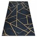 Alfombra lavable ANDRE 1222 Mármol Geométrico 80x150 Negro
