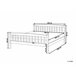 Beliani Cama con somier Madera de pino GIVERNY 169x208 Blanco