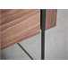 Mueble TV nogal y cristal templado Transparente
