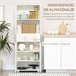 Alacena de Cocina MDF, Melamina de Madera HOMCOM, hogar - cocina Blanco
