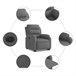 Sillón Elevable Reclinable Gris Oscuro