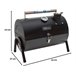Barbacoa de carbón portátil Negro