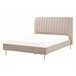 Beliani Cama con somier Terciopelo MARVILLE 162x225 Arena