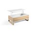 Mesa de Centro Rectangular - Modelo ROYAL Natural/ Blanco