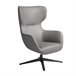 Sillón giratorio polipiel y acero Gris Oscuro