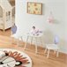 Conjunto infantil de mesa y 2 sillas Siljan Blanco