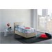 Cama individual en tela Beige