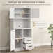 Alacena de Cocina Melamina de Madera HOMCOM, hogar - cocina Blanco