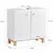 Mueble para Debajo del Lavabo con 2 Puertas Estante BZR92-W SoBuy Blanco