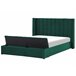 Beliani Cama con somier Terciopelo NOYERS 210x247 Verde