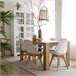 Pack Mesa Fija de Comedor o Cocina + 6 Sillas Nordic 138x80 Blanco/ Madera