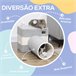 Túnel para Gatos Aglomerado de Madera, Franela, Sisal PawHut Gris