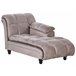 Beliani Chaise longue Poliéster LORMONT Gris Oscuro