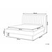 Beliani Cama con somier Terciopelo MARVILLE 162x225 Arena