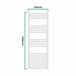 Radiador toallero mural Voss 570 W 24 tubos acero Blanco
