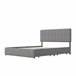 Cama, 4 cajones, cama doble, cama para adolescentes 164x209 Gris