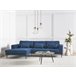 Beliani Sofá esquinero Poliéster FLAM Azul