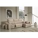 Sofa Chaise Longue Cama con Arcón y Puff Giuliana Beige
