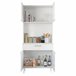 Armario Cocina Aparador 4 Puertas 1 Cajón Blanco