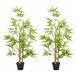 Bambús Artificiales PE, PP Outsunny, hogar - decoración Verde