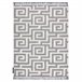 Alfombra MAROC P655 laberinto griego Franjas Bereber marroquí 180x270 Gris