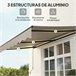 Toldo Manual Retráctil Aluminio, Poliéster Outsunny 360x220 Crudo