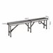 Banco plegable Lillestrøm para 4 personas metal/plástico Madera